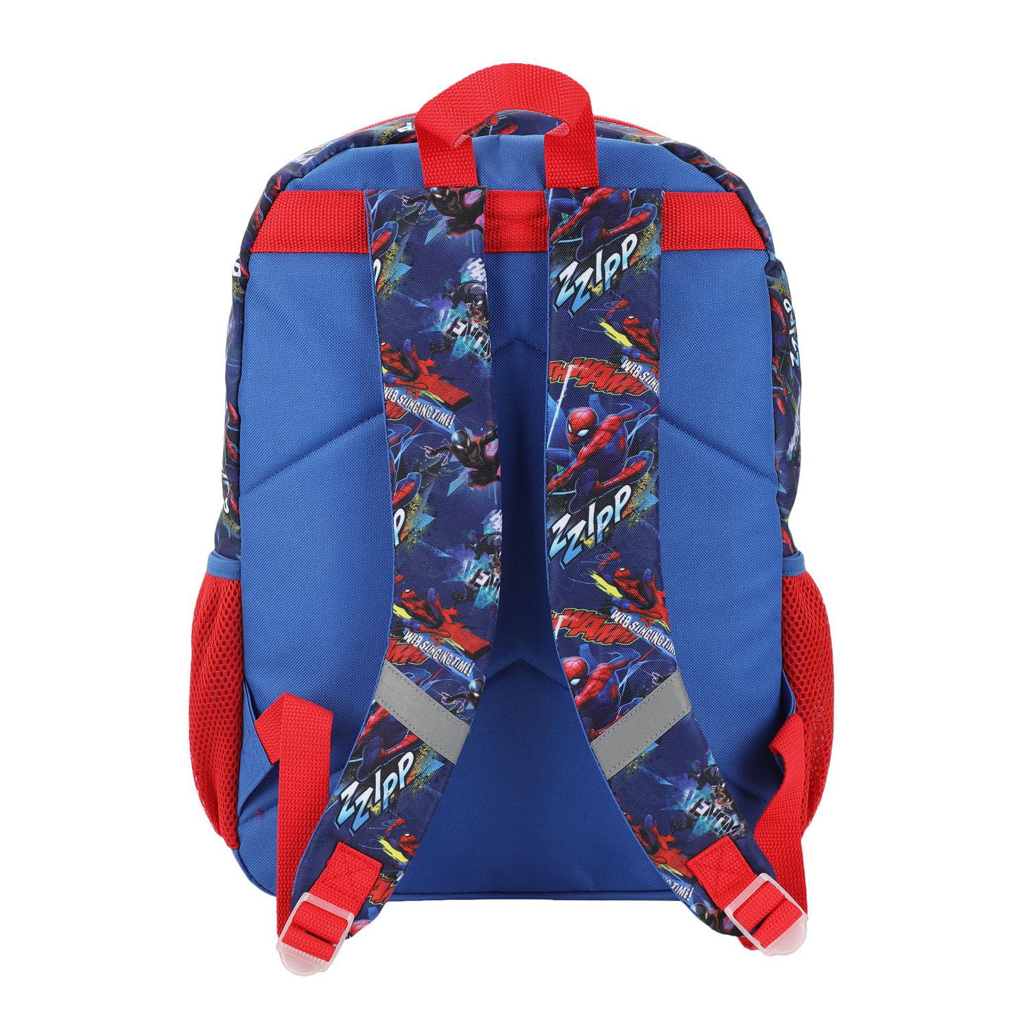 Marvel Spiderman Light-Up Eyes and 3D Molded Front Pocket 17” featuring Spider-Man, Miles Morales, Green Goblin, Venom