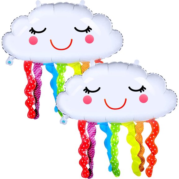 Ballons en Forme de Nuage Arc-en-Ciel Ballons en Mylar