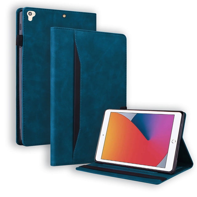 For iPad 9th 10th 8th 6th Generation Case Luxury Leather Wallet Tablet For iPad 9.7 10.2 Case For iPad 10 9 8 7 6 Mini 6 5 Air 2 blue For iPad Pro 11 2021