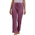 thumbnail image 1 of Innerwin Bottoms Solid Color Ladies Yoga Pants Sport Elastic Waist Tummy Control Trousers Wine Red M, 1 of 2