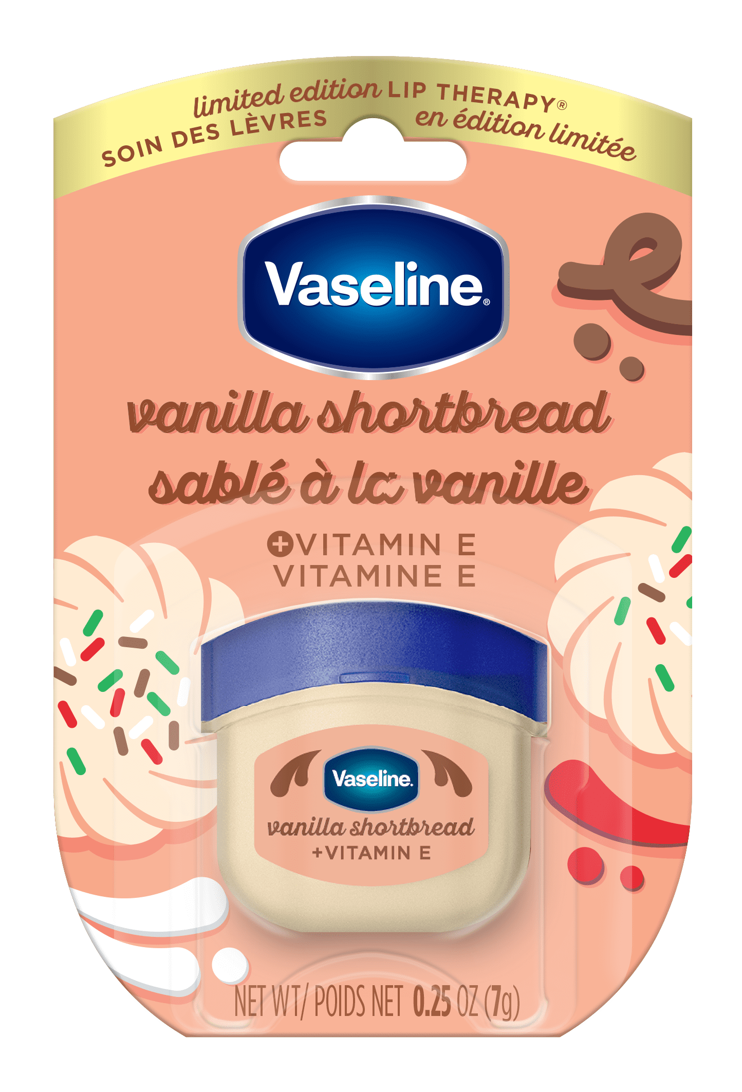 Vaseline Thérapie des lèvres Cutie Jar 7g Sablés Coffret cadeau