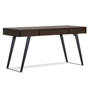 Allora 54" Solid Wood Modern Computer Desk in Hickory Brown