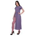 thumbnail image 2 of Moomaya Robe Tunique à Fente avant pour Femmes, Manches Courtes, Kurti Imprimée, Tenue d'Été, 2 of 5