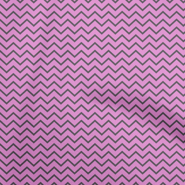 oneOone Rayon Fuschia Pink Fabric Chevron Fabric For Sewing Printed Craft Fabric By The Yard 56 Inch Wide