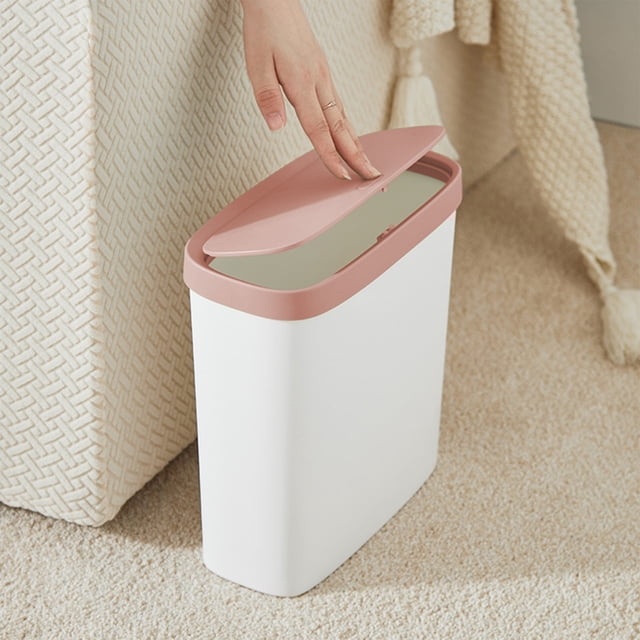Dvkptbk Kitchen Trash Can Press Type Toilet with Lid Toilet Living Room Sewn Garbage Can Household Garbage Can with Lid Wastebasket Can Home Essentials