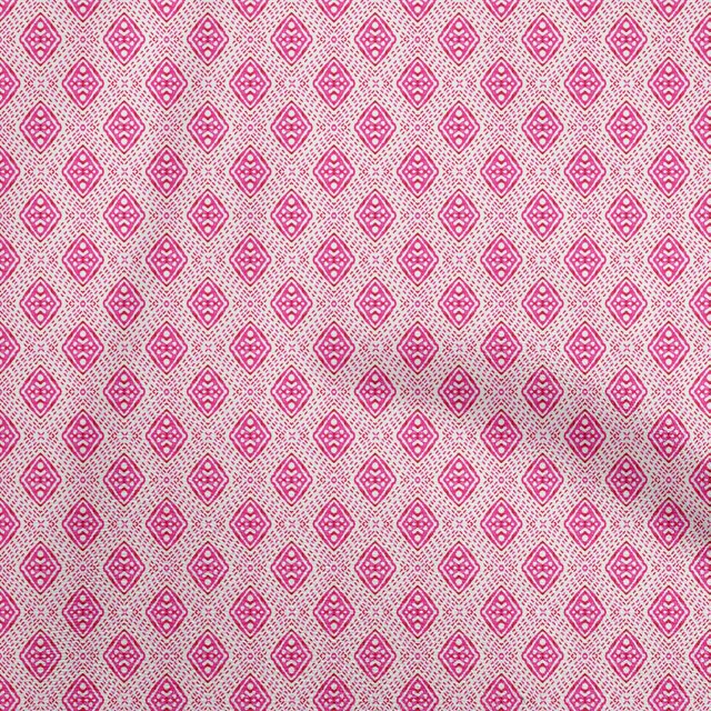 oneOone Rayon Light Pale Pink Fabric Running Stitch Sewing Craft Projects Fabric Prints By Yard 56 Inch Wide