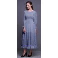 thumbnail image 3 of Bimba Leaves Ladies Printed Boho Gypsy Summer Smocked Maxi Long BeachDress-Medium, 3 of 5
