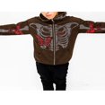 thumbnail image 2 of Femmes Y2K Zip Up Sweat à Capuche Casual Skeleton Graphique Sweat à Capuche Veste à Manches Longues avec Poches, 2 of 2