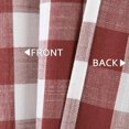 thumbnail image 4 of Red White Cafe Kitchen Curtains 45 Inches Length,Burgundy Buffalo Check Pattern Short Bathroom Window Curtain, Plaid Gingham Design Half Window Tier Curtains, 28" x 45", Red/White, Set of 2, 4 of 5