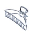 thumbnail image 1 of Pince à Griffe Style Simple Poignée Portative en Alliage Robuste Cheveux Exquis Géométriques Accessoires Barrettes pour Femmes Blanc/arc, 1 of 6