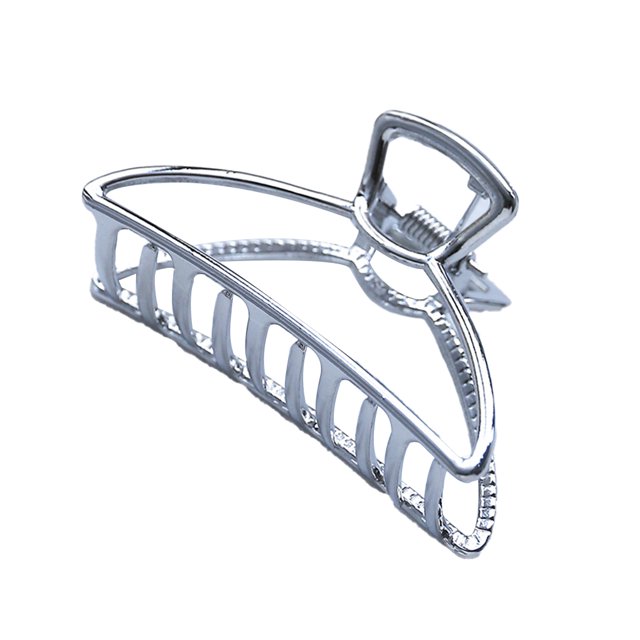 Pince à Griffe Style Simple Poignée Portative en Alliage Robuste Cheveux Exquis Géométriques Accessoires Barrettes pour Femmes Blanc/arc
