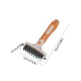 thumbnail image 3 of Pet Double-Sided Dematting Comb, Dog Undercoat Rake & Pet Deshedding Tool for Cat Grooming, Safe Edge Deshedding Comb with Ergonomic Handle for Mat Removal, Pet Grooming Comb for Long Short Hair, Ora, 3 of 6