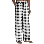 Yuyuzo Mens Pajama Pants Plaid Lightweight Comfy Sleepwear Loose Soft Lounge Pjs Bottoms with Pockets