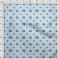 thumbnail image 3 of oneOone Velvet Turquoise Blue Fabric Food Sewing Material Print Fabric By The Yard 58 Inch Wide, 3 of 3