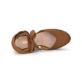 thumbnail image 4 of BLISSFUL STEP Chaussures pour Femmes Sandales Espadrilles à Talon Compensé Haut Bout Rond Brun 7, 4 of 7
