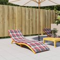 thumbnail image 1 of vidaXL Sun Lounger Cushion Red Check Pattern 200x60x3cm Oxford Fabric, 1 of 5