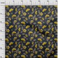 thumbnail image 3 of oneOone Tissu Viscose Chiffon Jaune Floral Rétro Matériel de Couture Imprimé Tissu au Mètre 42 Pouces de Large, 3 of 5