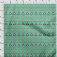 thumbnail image 4 of oneOone Georgette Viscose Sea Green Fabric Geometric Craft Projects Decor Fabric Printed By The Yard 42 Inch Wide, 4 of 4