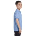 thumbnail image 4 of Hanes Cotton-Blend Kids` Jersey Polo, M, Light Blue, 4 of 5