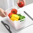 thumbnail image 1 of cpengpj White Plastic Storage Bins with Handles, Multi-Purpose Organizer for Kitchen, Pantry, Bathroom and Office, Modular Design and Open Top Access, 1 of 8