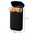 thumbnail image 2 of Cigarette Case, Black [with Cigarette Lighter]，ABS Cigarette Box Portable Cigarette Case Cigarette Box Cigarette Case 10 Cigarette Pockets Box for Men and Women, 2 of 7