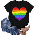 thumbnail image 2 of JIRNDf T-Shirt pour Femmes Hauts Tendance Été Imprimé Floral Col Rond Décontracté Manches Courtes Confortable Élégant Mignon T-Shirts Graphiques pour Femmes Chemises Noir TTG, 2 of 4