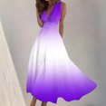 thumbnail image 2 of Yuyuzo Robes de Plage pour Femmes 2024 Décolleté en V Profond Sans Manches Robes Longues de Fête Fluides Boho Vacances Robe Maxi, 2 of 5