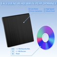thumbnail image 2 of Fokuz External Disk Drive USB 30 & Type C DVD Drive For Laptop Portable Disk Player Read/Write Disk Drive Burner 3D Disk Drive, 2 of 6
