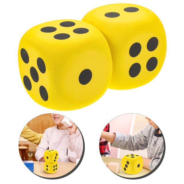 LNGOOR 2 Pcs Grands dés de Jeu Accessoires Portables pour Fête