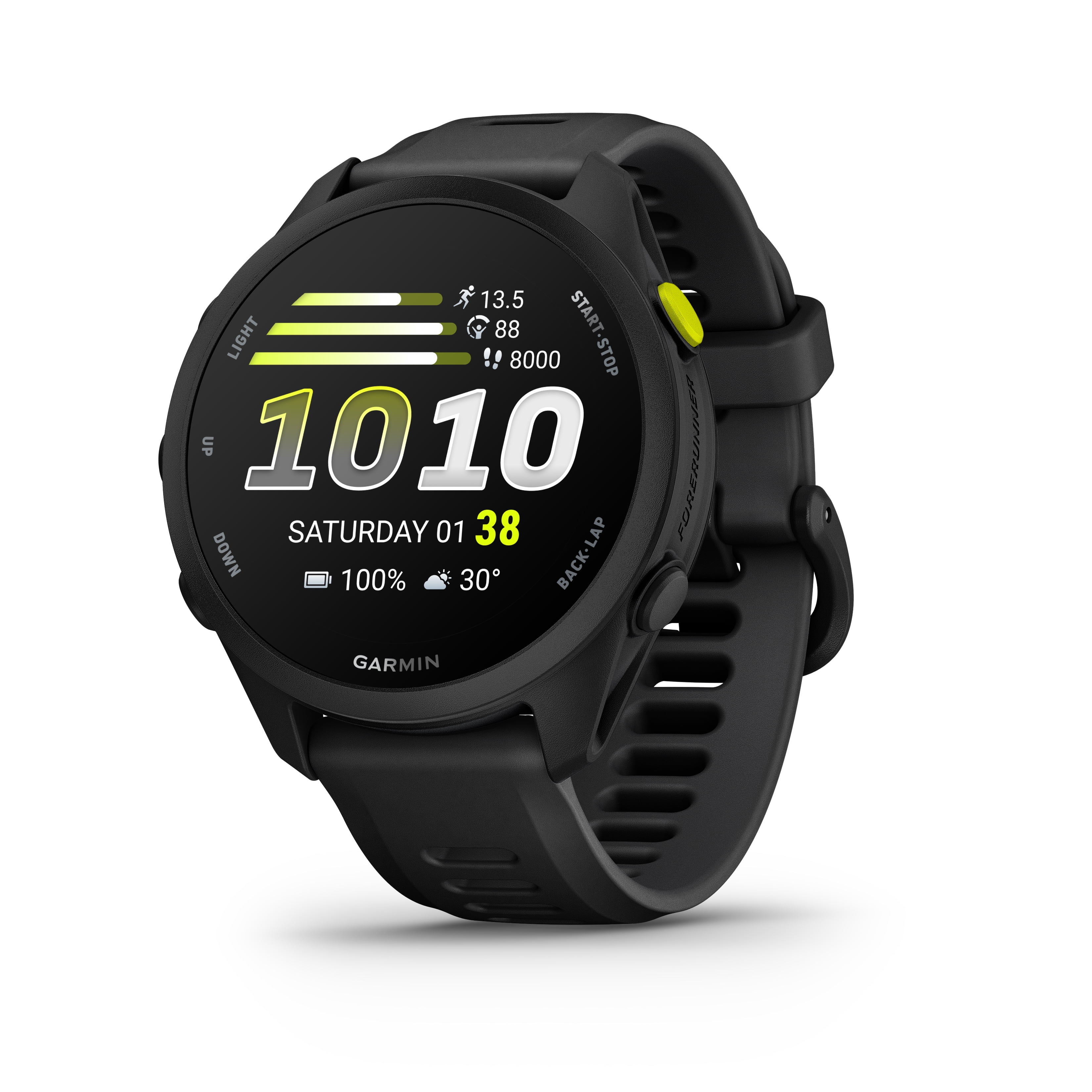 Garmin Forerunner 70 GPS Running Smartwatch with Heart Rate & AMOLED Touchscreen - Black