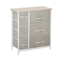 thumbnail image 1 of HOMCOM Commode pour Chambre avec 7 Tiroirs, Commode en Tissu, Gris Pâle, 1 of 9