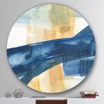 thumbnail image 3 of Designart 'Indigo Panel III' Geometric Metal Circle Wall Art, 3 of 3