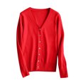 thumbnail image 3 of MeetoTime Women's Long Sleeve Lightweight Cardigans Open Front Button down Soft Knit Sweater Outwear, 3 of 7
