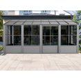 thumbnail image 1 of Gazebo Penguin Florence 10 ft x 16 ft Polycarbonate Roof Wall Mounted Solarium - Slate, 1 of 11