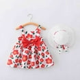 thumbnail image 2 of Robes pour Bébés Filles Robe Tutu Sans Manches pour Bébé Robe d'Été pour Fille avec Chapeaux 2 Pcs Robe de Demoiselle de Plage 4-5 Ans, 2 of 8