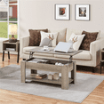 thumbnail image 1 of Fullfurnique Lift Top Coffee Table with Hidden Compartment & Open Shelf, Gray, 1 of 8