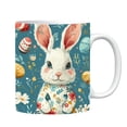 thumbnail image 2 of MTBLYS Easter Ceramic Coffee Mug Rabbit Design 350Ml Capacity 8Cm X 8Cm Home Office Camping Use, 2 of 4
