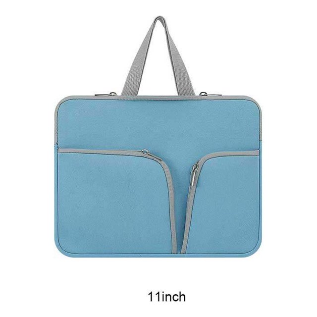 pitrice Laptop Sleeve Waterproof Computer Case Portable Bag Pocket Carrier Pouch Protector Reusable Compartments Business Storage Blue 11inch