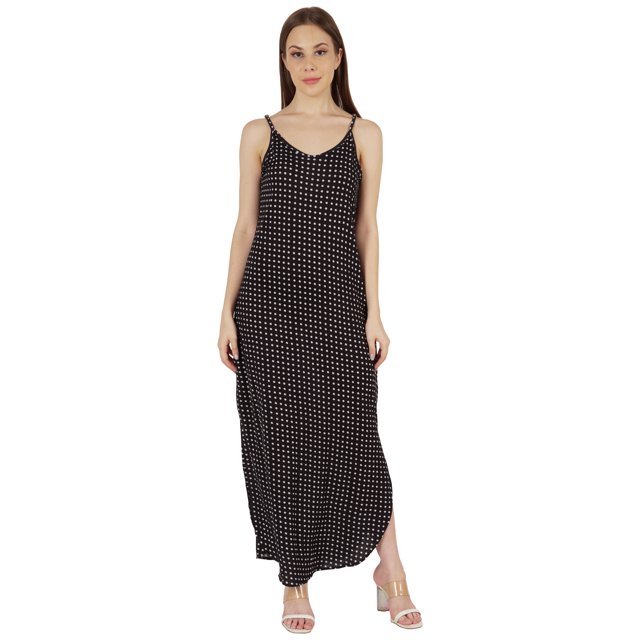 Inkmeso Robe d'Été Aguichant Imprimée pour Femmes à Bretelles Spaghetti, Robe Maxi Décontractée de Plage et de Villégiature