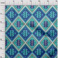 thumbnail image 3 of oneOone Viscose Chiffon Turquoise Blue Fabric Tribal Sewing Craft Projects Fabric Prints By Yard 42 Inch Wide, 3 of 4