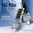 thumbnail image 4 of External M.2 NGFF SATA SSD Enclosure High Speed USB3.0 Gen1 5Gb/S Transparent SATA SSD Hard Drive Case for PC Black, 4 of 7