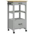 thumbnail image 1 of vidaXL Kitchen Trolley Rolling Cart on Wheels Living Room Solid Wood Pine, 1 of 6