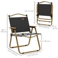 thumbnail image 3 of Outsunny Chaise de Camping Pliante, Fauteuil Portatif, Gris Foncé, 3 of 10