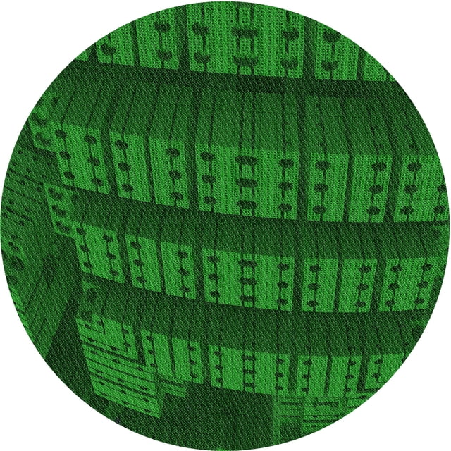 Ahgly Company Tapis d'Intérieur Lavable en Machine Carré Vert Émeraude Profond, 3 Pieds Carré