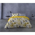 thumbnail image 2 of Gouchee Home Tel Aviv Queen 3-Piece Duvet Cover Set – Tropical Leaf Print Bedding, Reversible Mint Green Cotton, 2 of 2