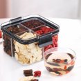 thumbnail image 4 of JilgTeok 1 Packs Glass Food Storage Containers with Airtight Lids BPA Free Square Meal Prep Containers for Kitchen Pantry Organization, 4 of 6