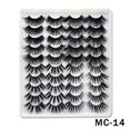 thumbnail image 1 of False Eyelashes Faux Mink Lashes 20 Pairs Long Dramatic Fluffy Volume Natural Fake Eyelashes Value Pack MC-14, 1 of 5