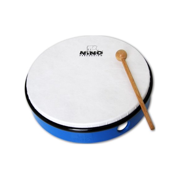 Nino Percussion ABS 10-Inch Pretuned Frame Hand Drum (Blue)