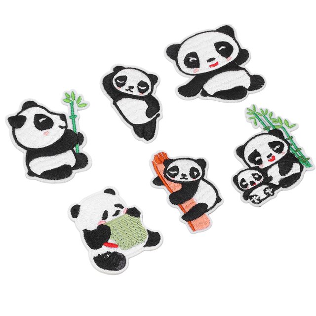Patch de Broderie Panda, Différents Styles de Vêtements de Panda Patchs pour Chaussure
