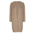 thumbnail image 4 of Yuyuzo Cardigan Sweaters for Women Long Sleeve Open Front Knit Solid Color Mid-Long Sweater Fall Winter Cardigan, 4 of 6